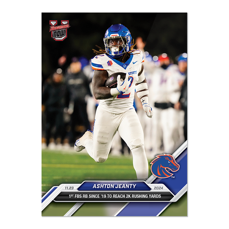 Ashton Jeanty 2024 Bowman U NOW card 48, official Topps product image.